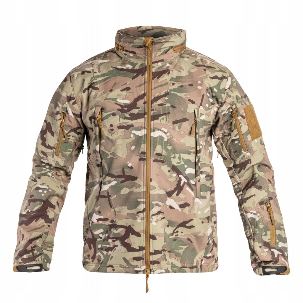 Bunda s s kapucí maskáčový Highlander Forces Tactical Softshell Arid MC Camo Xs