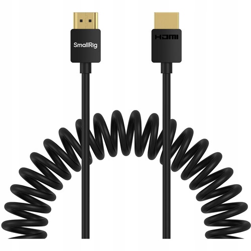 SmallRig 4963 - przewód spiralny, kabel HDMI do HDMI (A do A), 120cm, HDMI