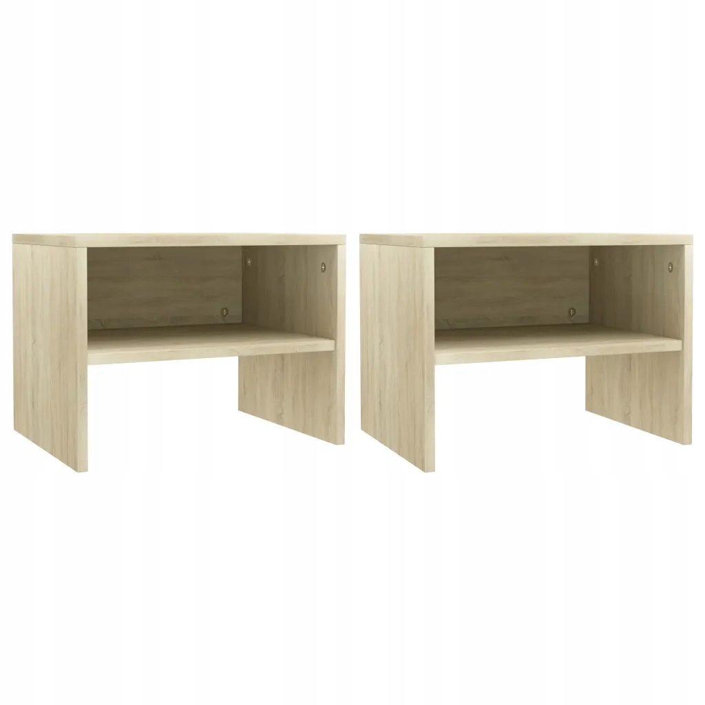 Noční stolky 2 ks dub sonoma 40 x 30 x 30 cm kompozitní dřevo Hnědá 800070