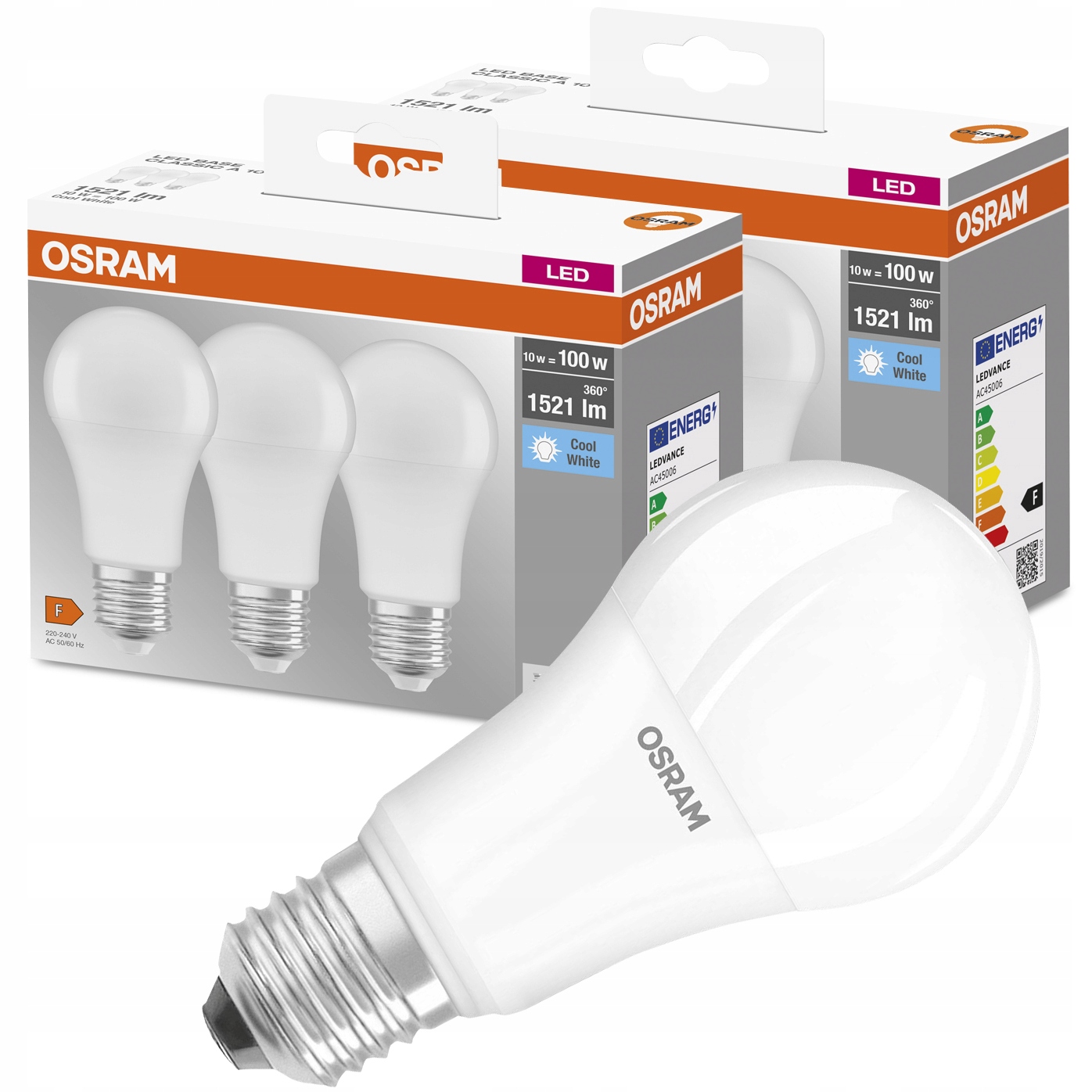 

6x Żarówka Led E27 A60 13W 100W 1521lm Osram