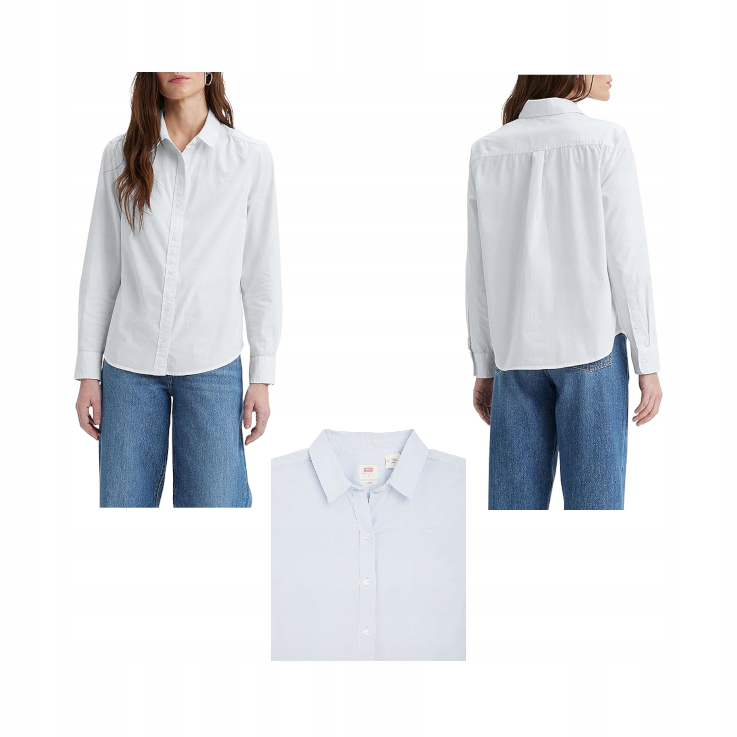 Košile Levi's S Classic Fit Dámská S Dlouhým Rukávem, Límec, Knoflíky
