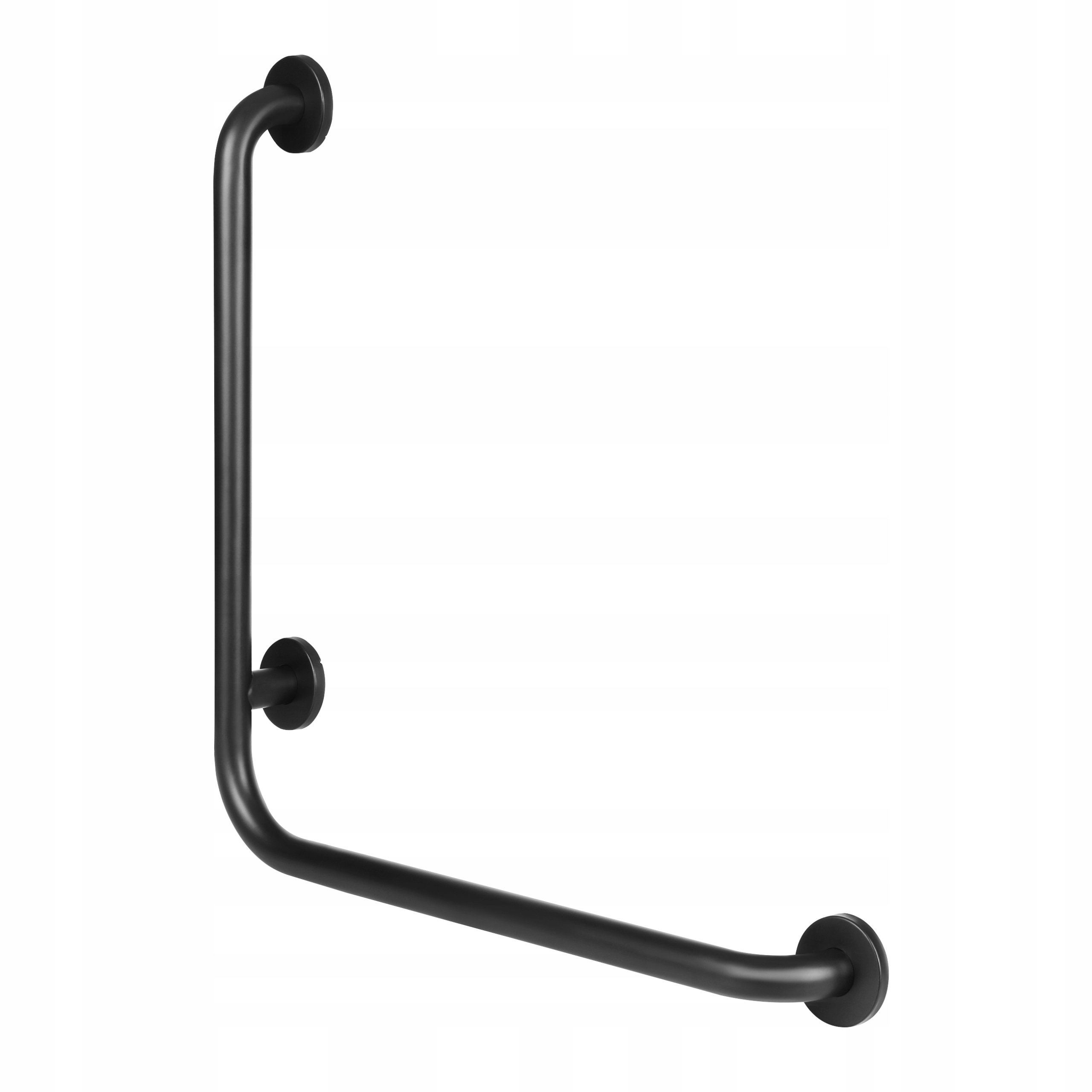 Sanjo Poręcz kątowa 90 st. dla niepełnosprawnych fi 32mm 60 cm czarna
