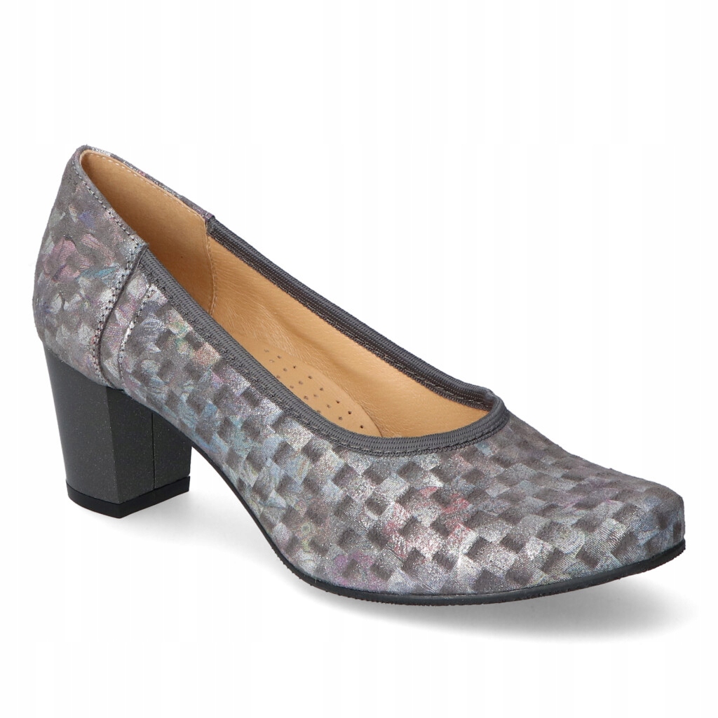 Boty Galant 165/1 Šedá mřížka semiš 41