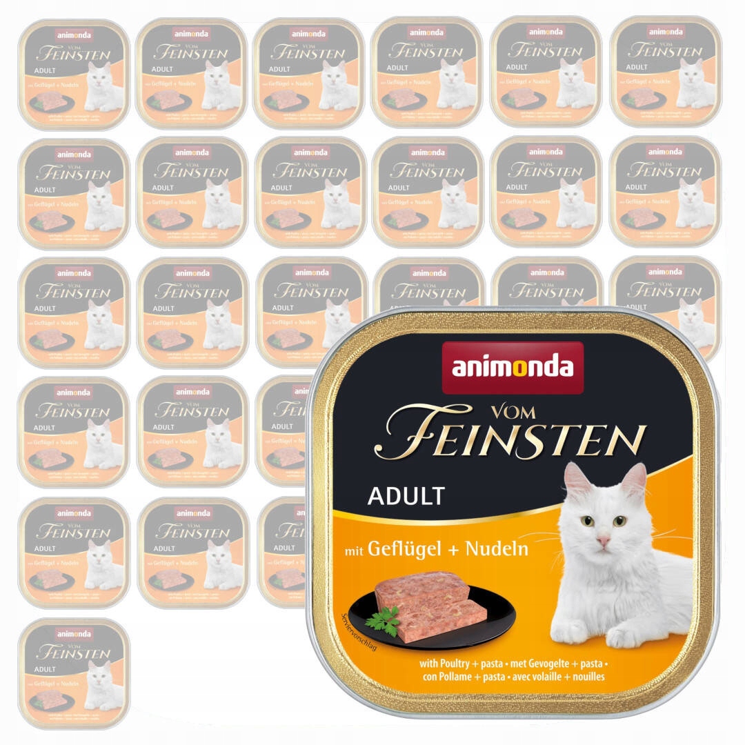 Levně Animonda Vom Feinsten Adult 32x100g mokré krmivo pro kočky Drůbež s těstovinami