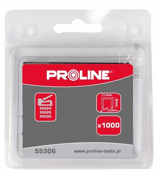 Zszywki hartowane typ A 53 L:10mm Proline
