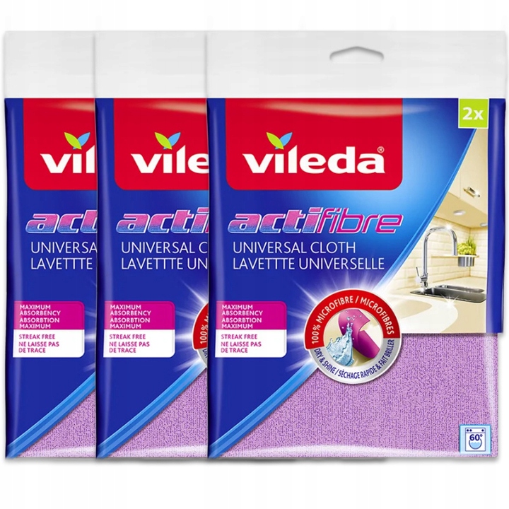 

Vileda Ścierka ActiFibre Uniwersalna Chłonna 6 szt