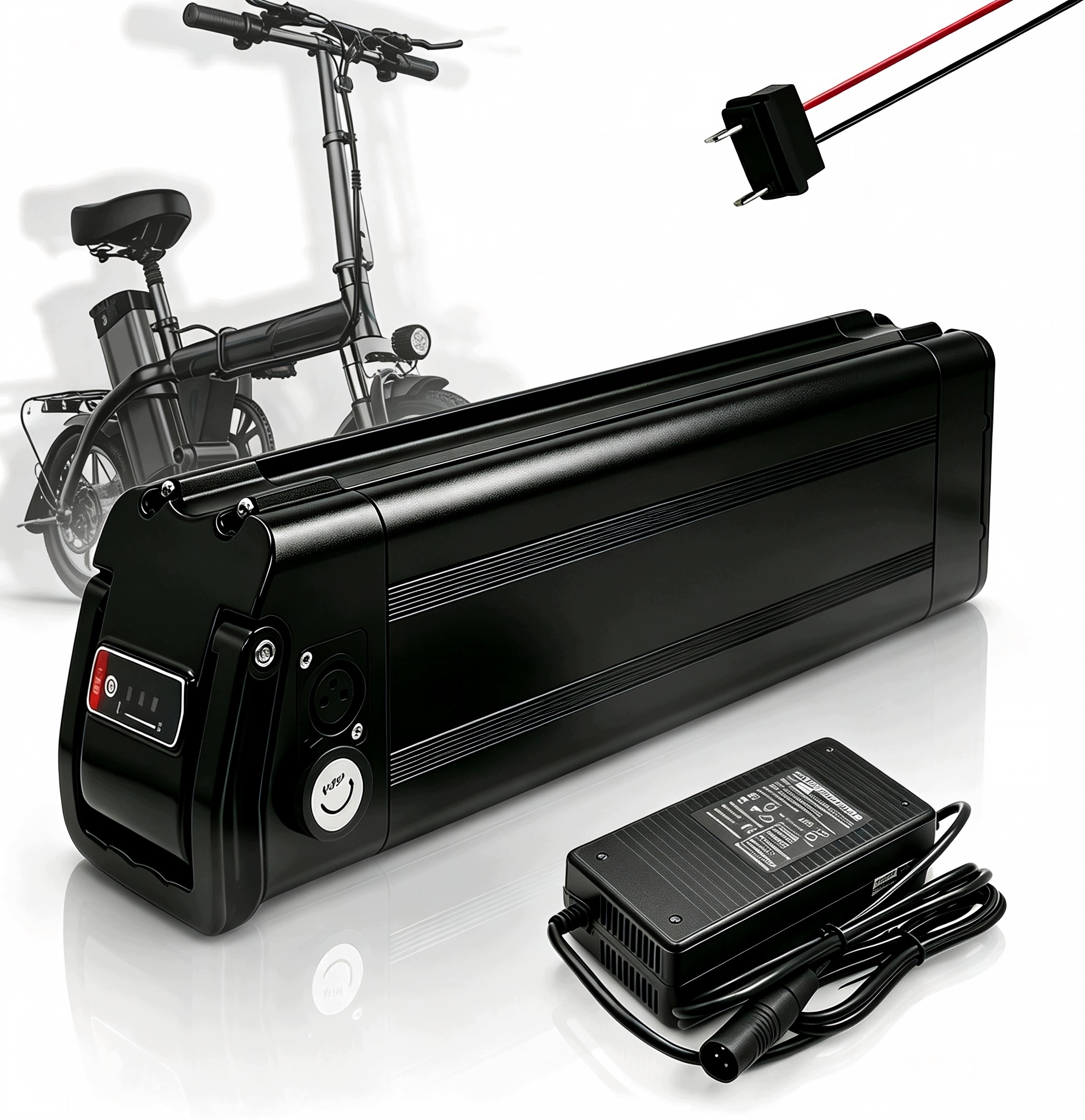 Ebike Bateria 48V 20AH z ładowarką i kablem rozładowującym 2 pin do silnika
