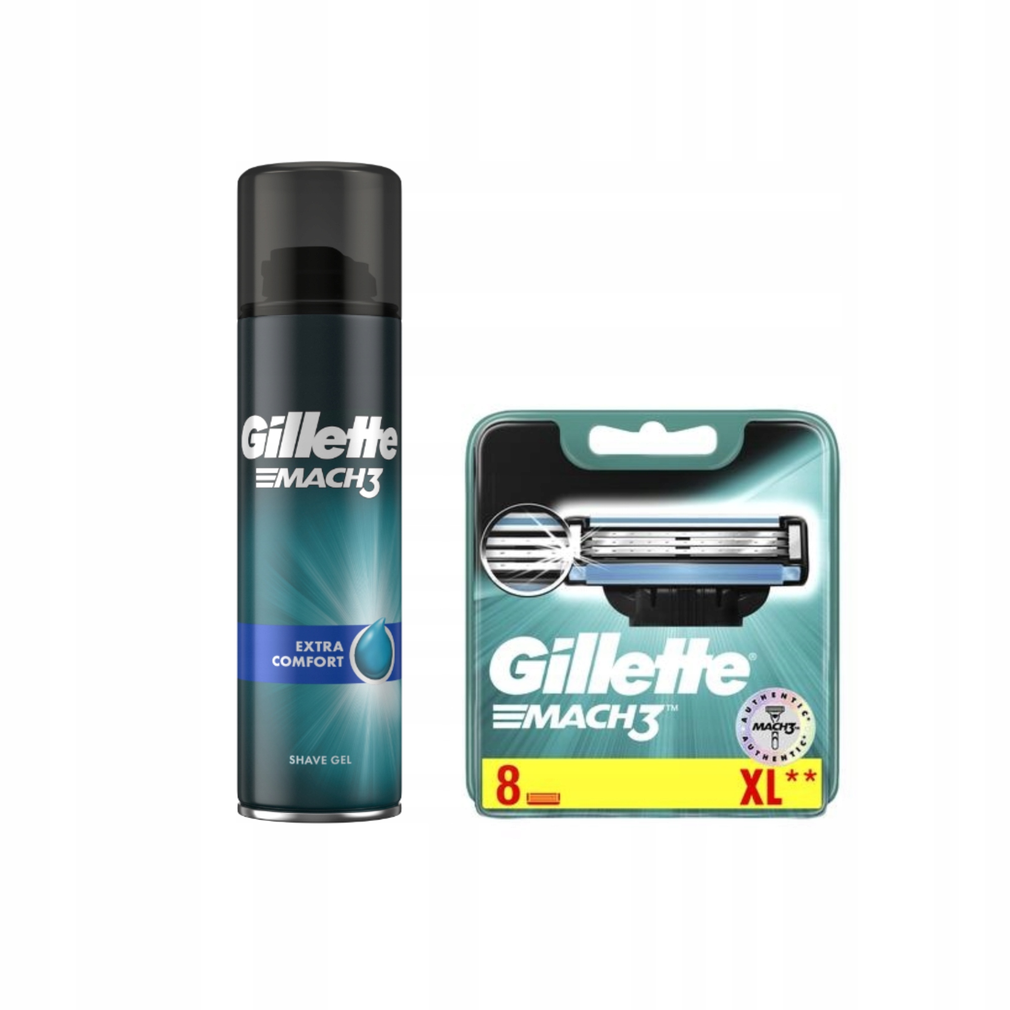 

Gillette Mach 3 ostrza wkłady 8 szt żel 200 ml