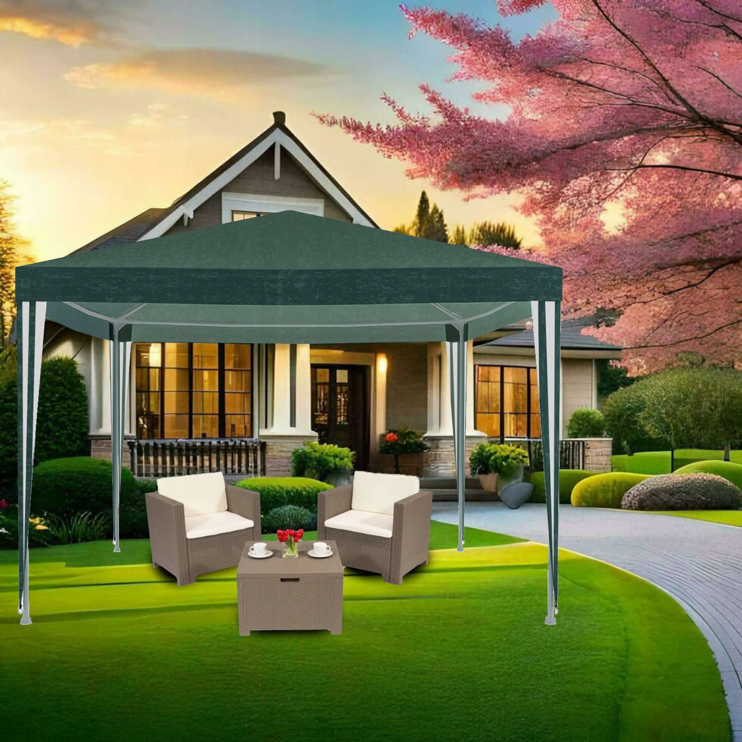 NAMIOT pawilon OGRODOWY 3X3 M IMPREZOWY HANDLOWY ALTANA na ogródek UV 50 EAN (GTIN) 5905123219238