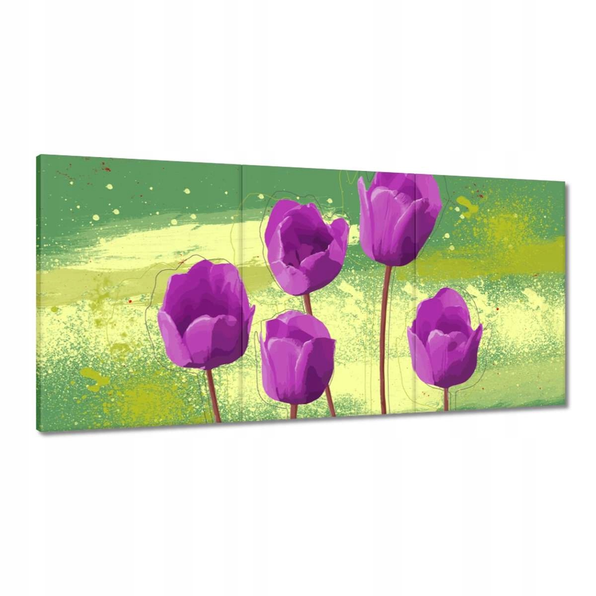 Obrazy 180x90 Poľný mak na zelenom pozadí Módny vzor