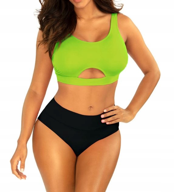 Self Plavky Měkký Sportovní Top S1011 Miami 3 Černý Neon XL 42