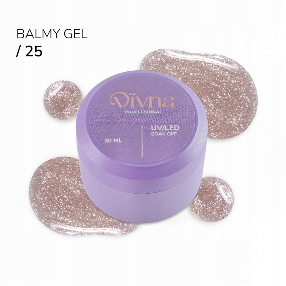 Balmy Gel 25 żel w butelce/słoiczku z drobinkami do paznokci