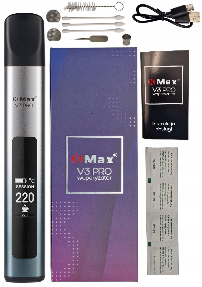 

Xmax V3 Pro On-demand Silver waporyzator do suszu