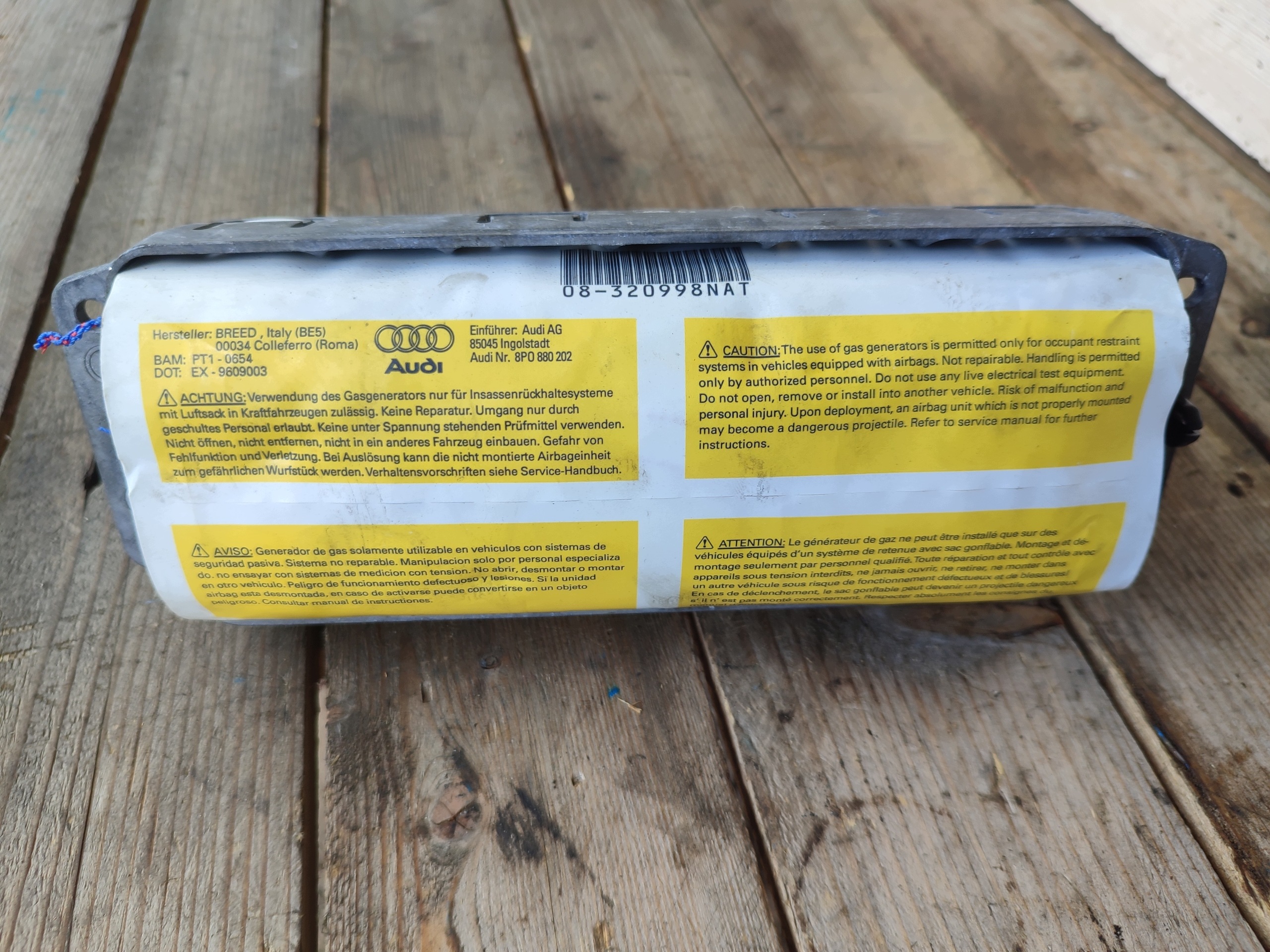 airbag airbag passeggeri 8P0880202 AUDI A3 8P Originale