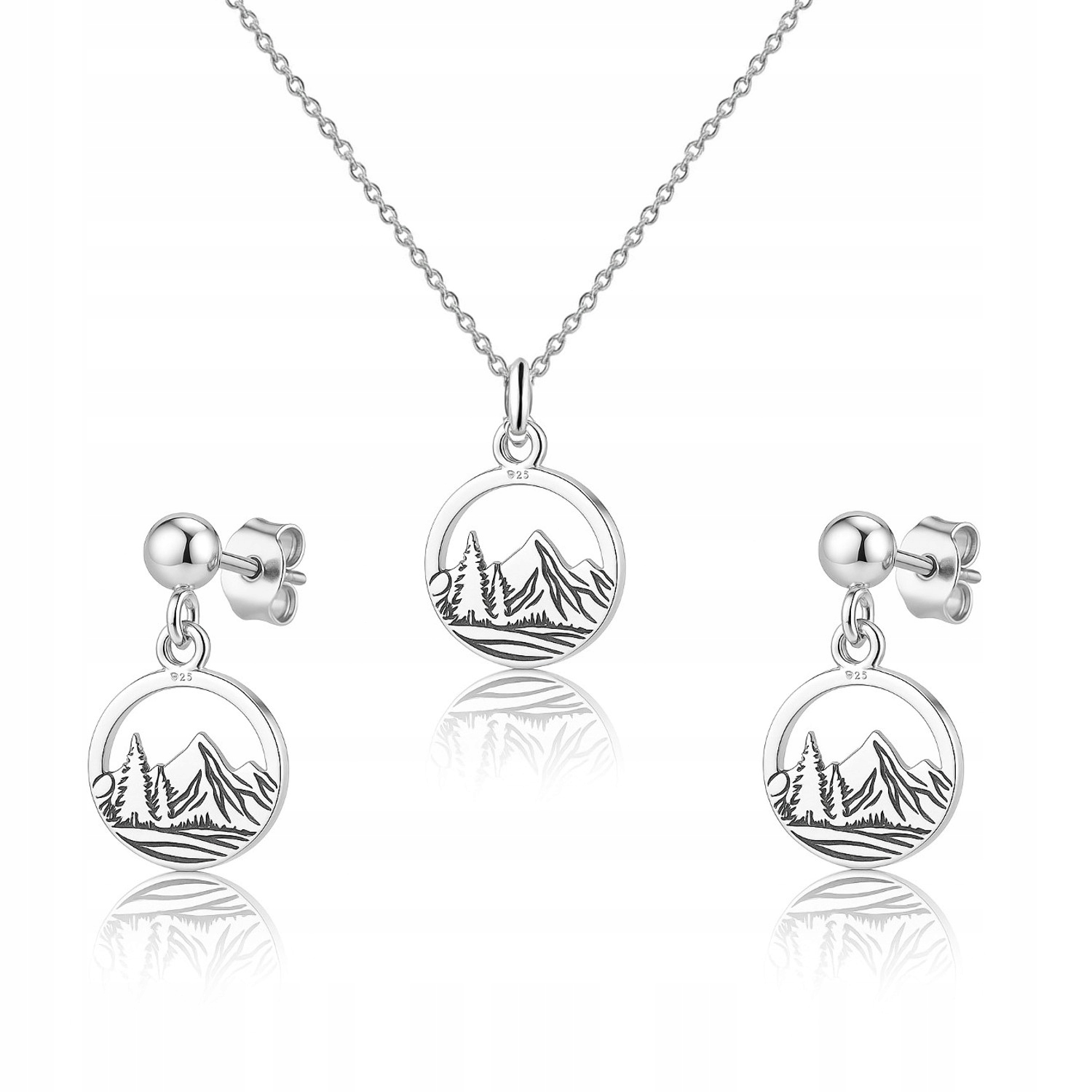 Sada stříbrných šperků Hory Minimalistický styl Stříbro 925