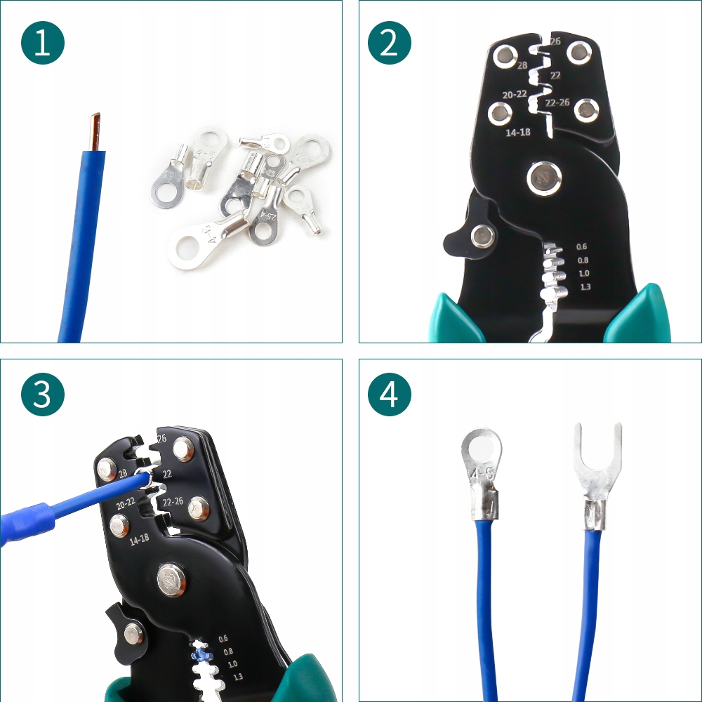 ZACISKARKA PRASKA DO KABLI TULEJEK 340 KOŃCÓWEK Kod producenta d5a556555566