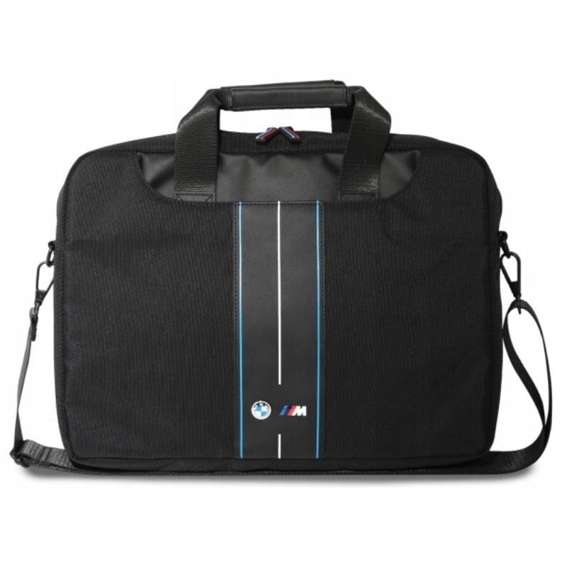 Bmw Nylon Blue Stripe – taška na notebook 16" (černá)