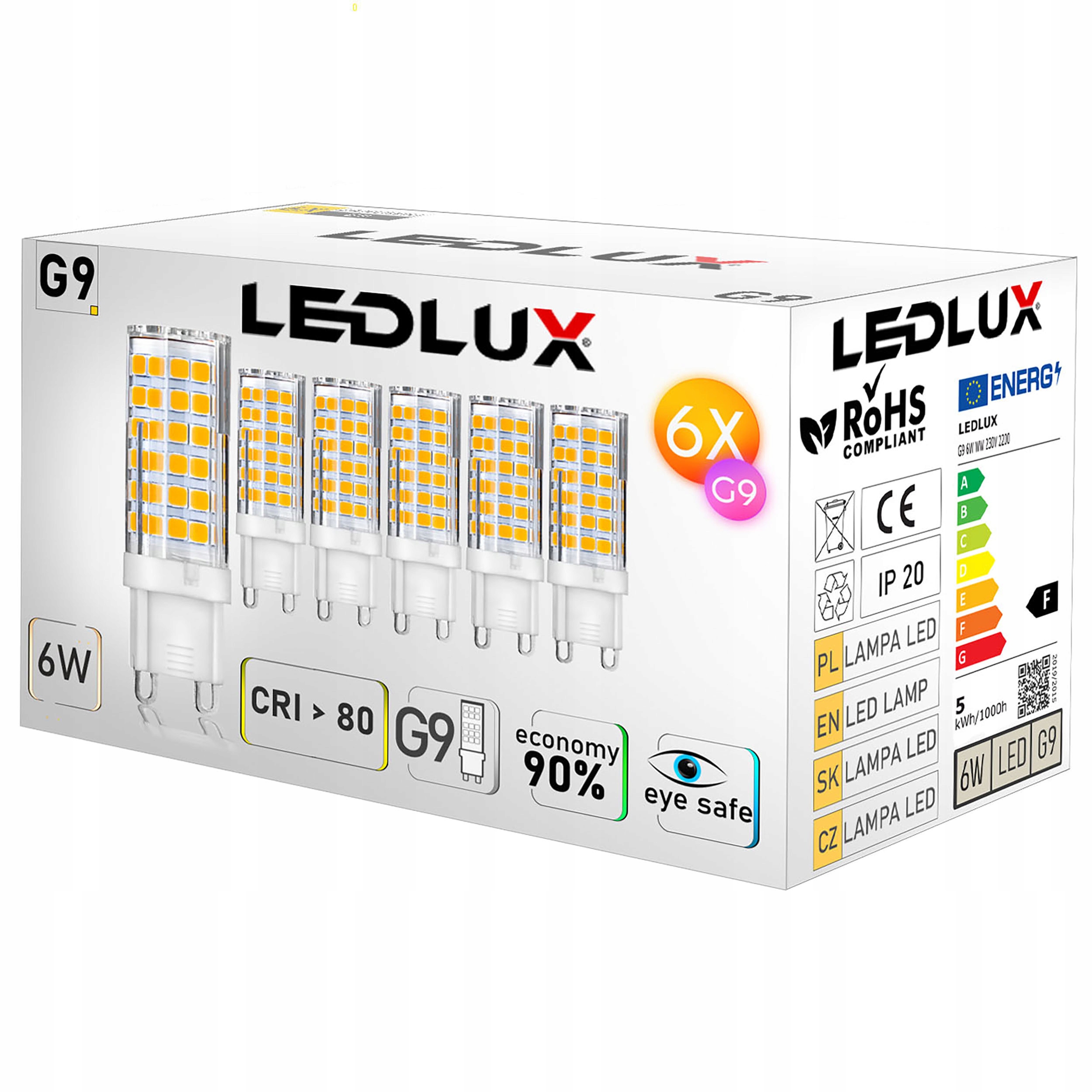 

6X Żarówka Led G9 Smd 6W 60W 3 Barwy Światła