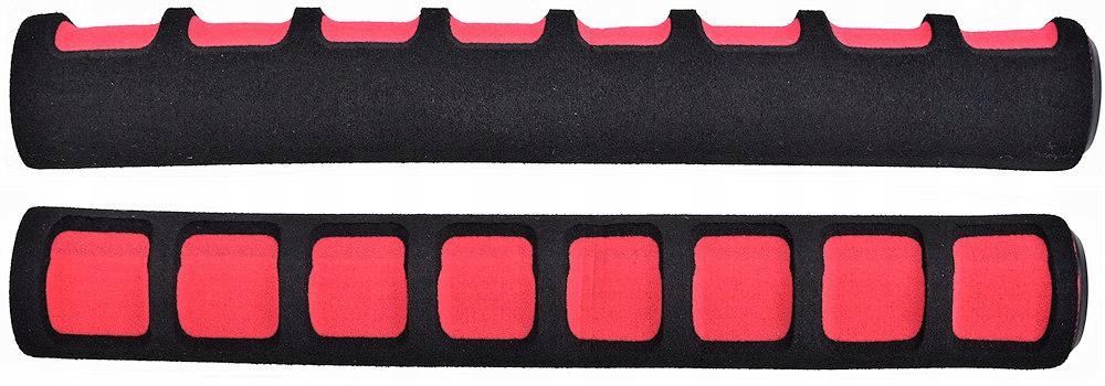 Chwyty Prox GP-01 Czerwono-czarne 215MM Pianka