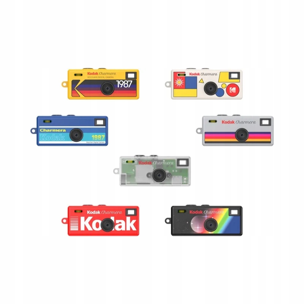 Set Zestaw 6 x Aparat Kodak Charmera Keychain Blind Box Brelok Na Prezent!