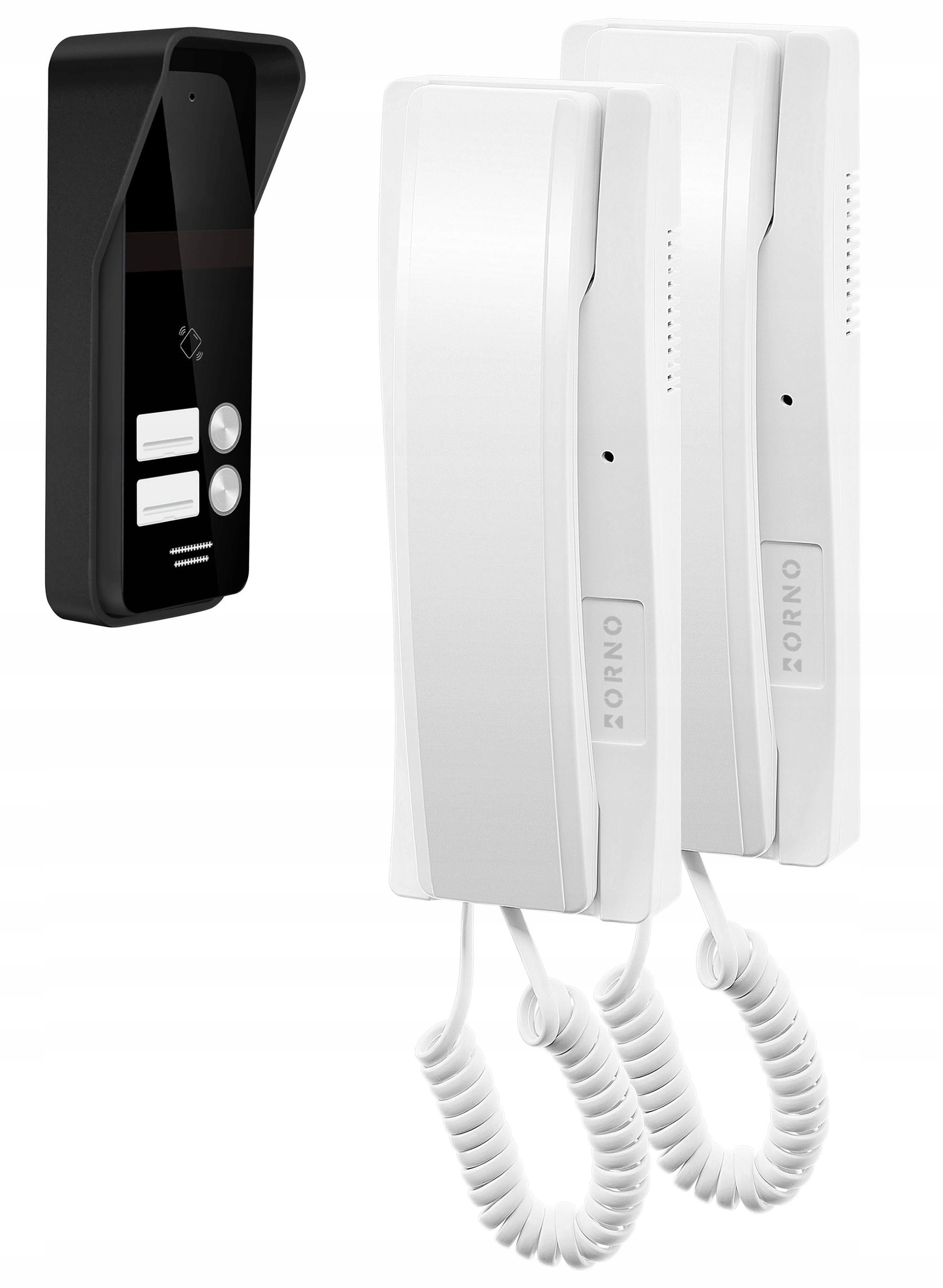 Orno Dvourodinná interkomová sada Enir 2-žilová s čtečkou klíčů, bílá