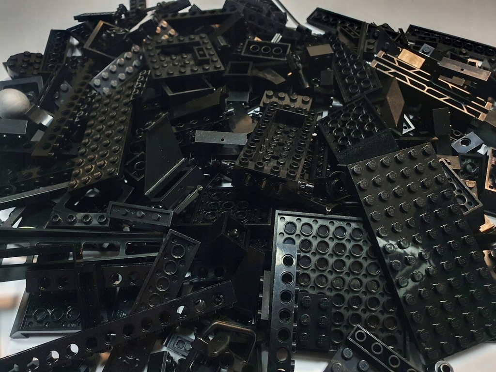 

Lego oryginalne klocki, czarne, 0.5 kg, mix.