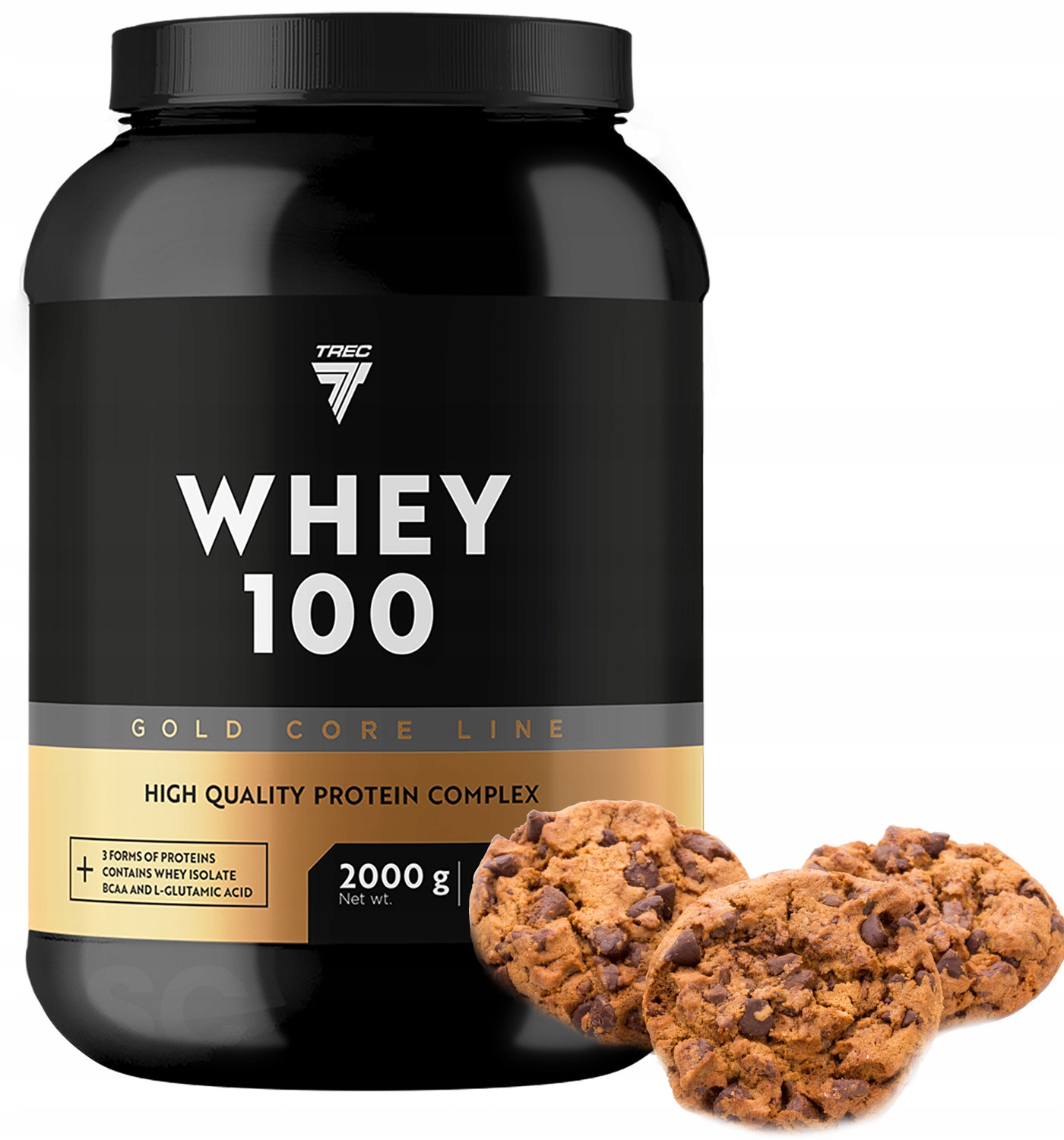 Trec Whey 100 Gold 2 kg Protein Wph Wpi Wpc Bílkoviny Sušenky, sušenky