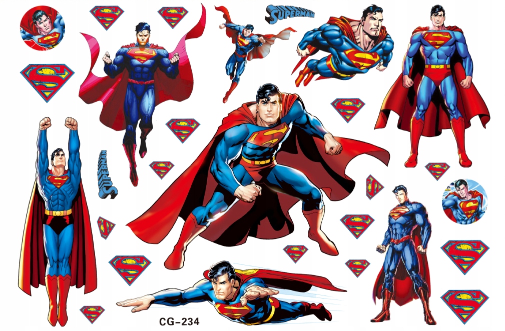 

Tatuaże zmywalne dla dzieci Superman CG234
