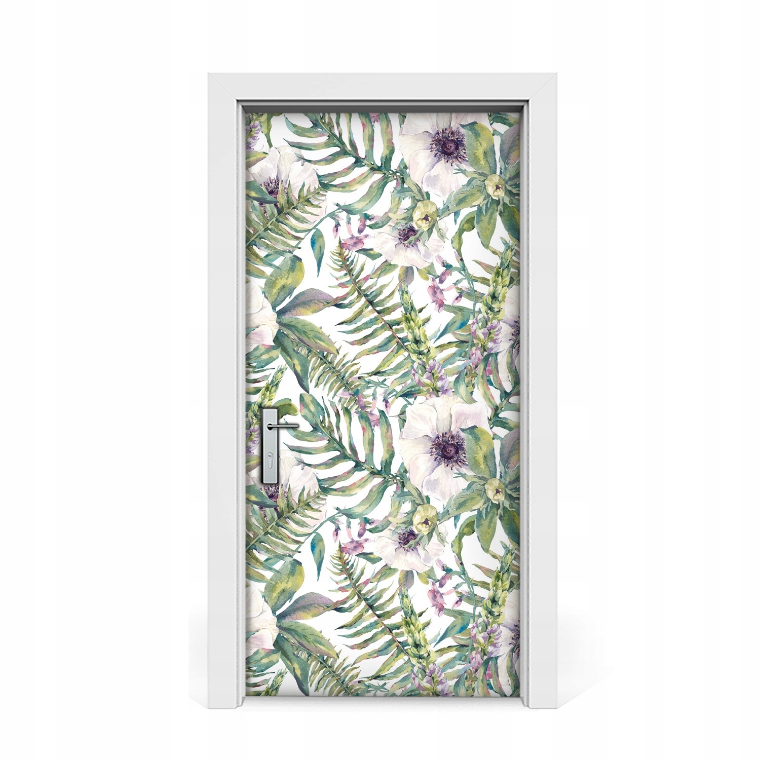 

Naklejka na drzwi okleina Malowane liście 95x205