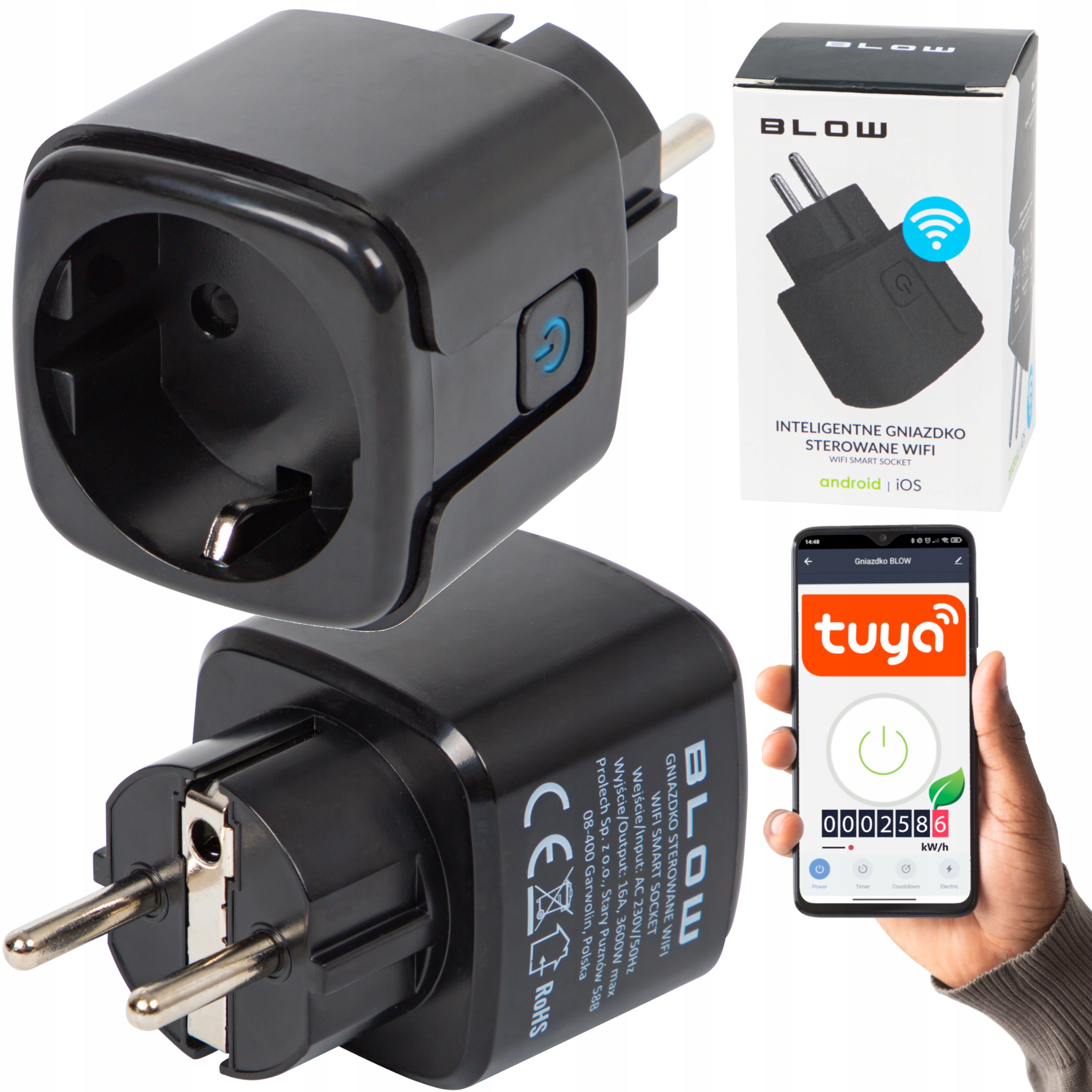 2X программатор таймер розетка WiFi розетка SMART TUYA таймер ваттметр 16A