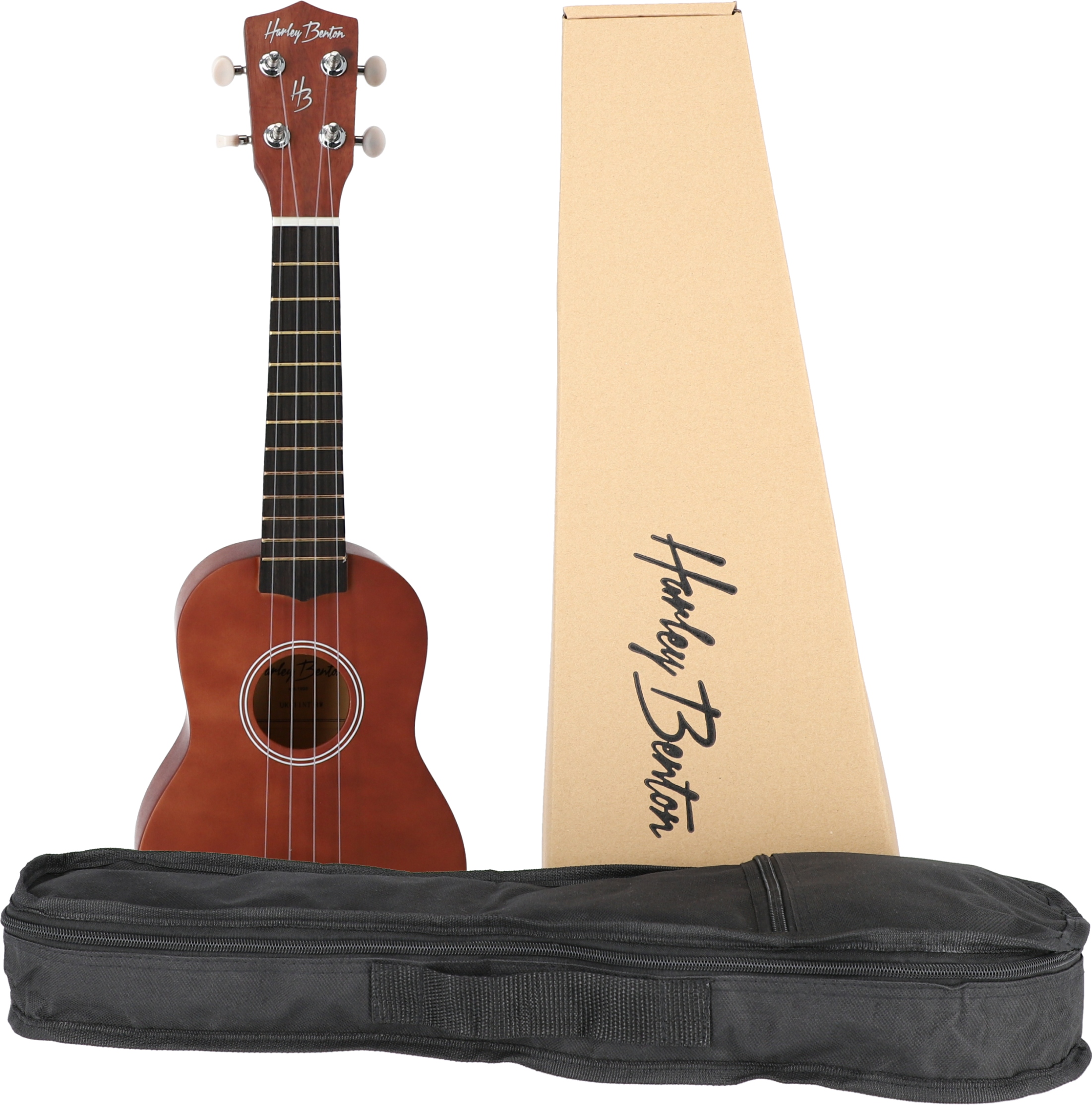Ukulele sopranowe drewniane Harley Benton UK-11DW Brązowe z Pokrowcem