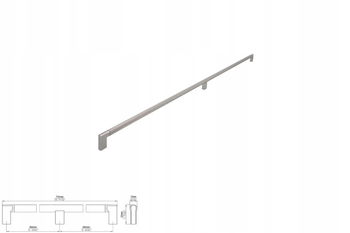 Nábytková úchytka Siro 2457-750ZN27ZN27, efekt ušlechtilé oceli