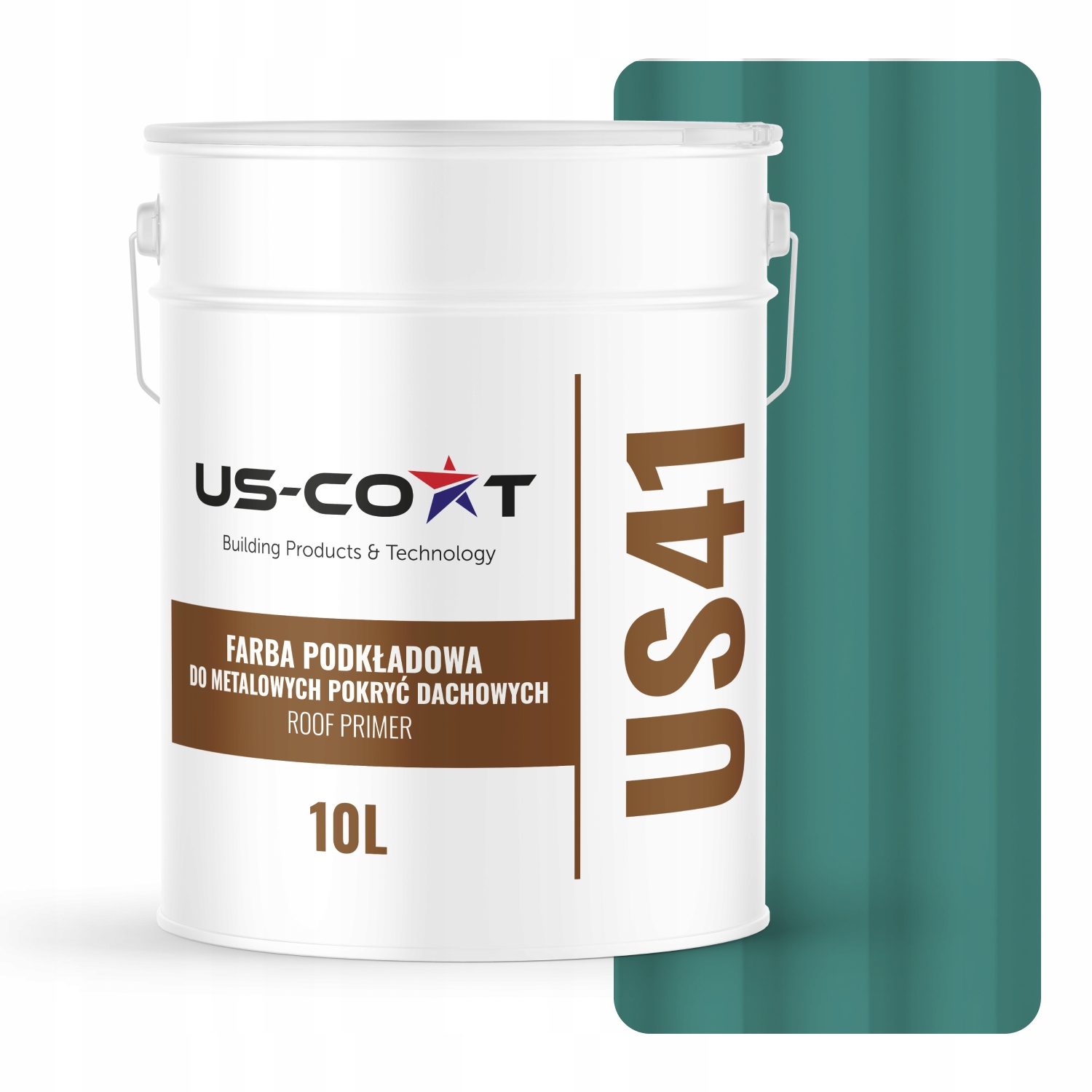 Farba Na Strechu Podkladová Plechová Pozinkovaná Oceľ Tyrkysová Mätová Ral 6033 10 L Matná