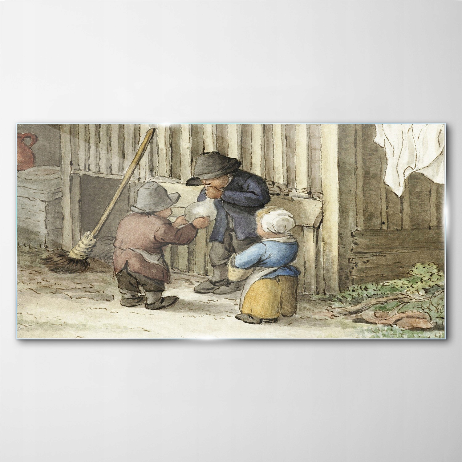 

Obraz na ścianę szkło Wieś wieśniacy dzieci 140x70