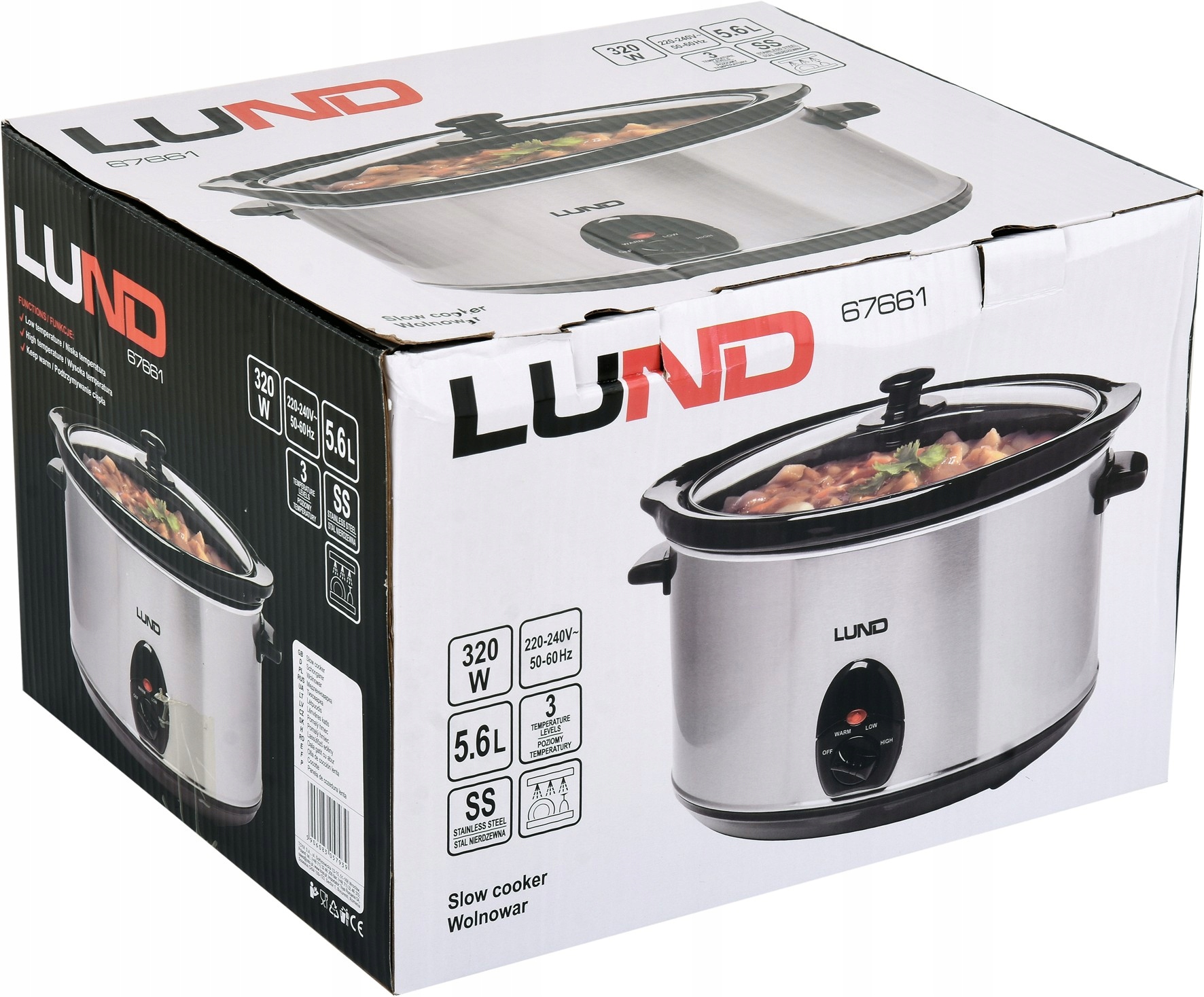 WOLNOWAR 5,6L GARNEK ELEKTRYCZNY DO ROSOŁU GULASZU Pojemność 5.6 l