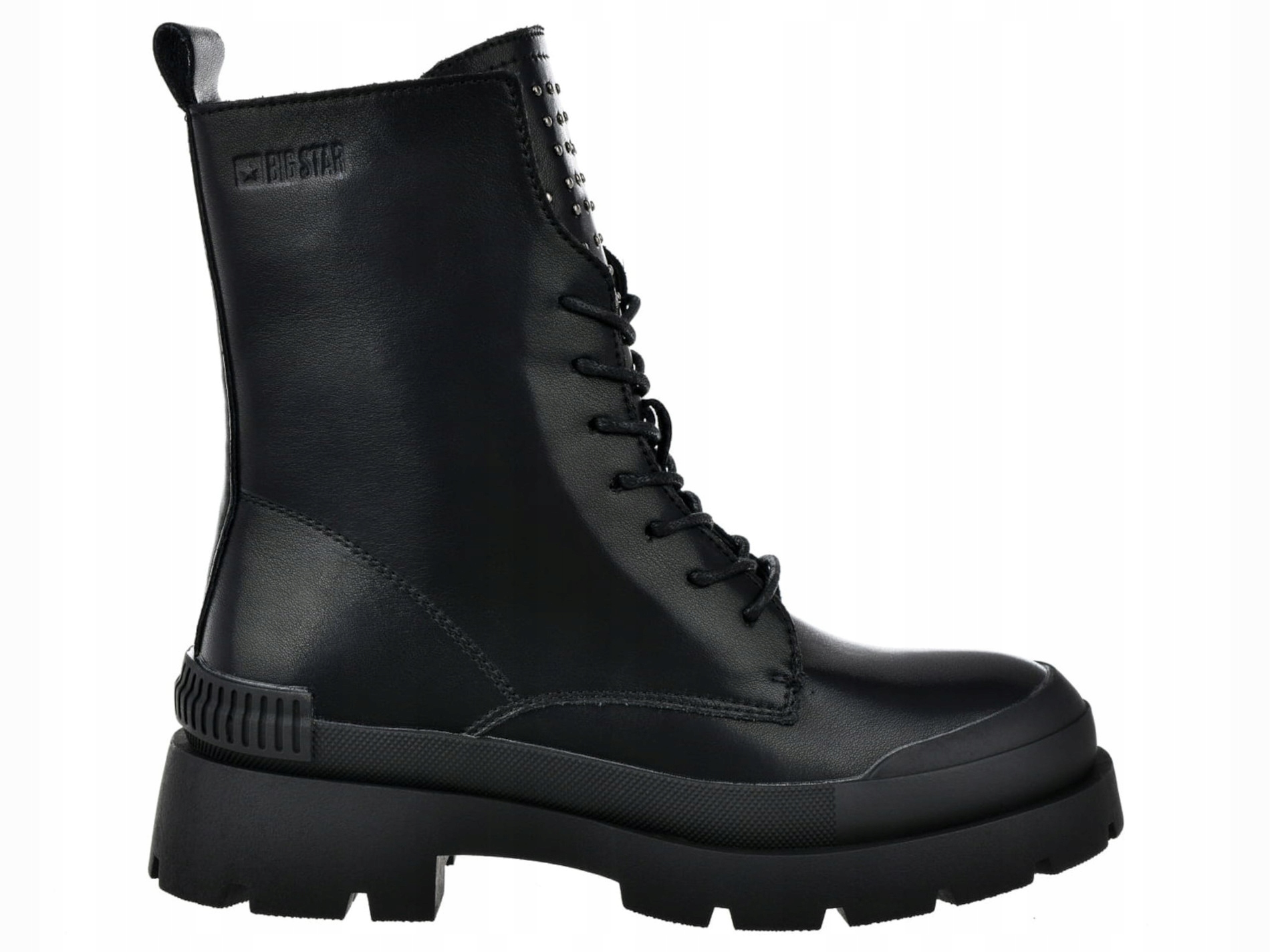 Dámské Boty Kotníkové Boty Big Star OO274A269 pohodlné černé kožené zimní vel. 37