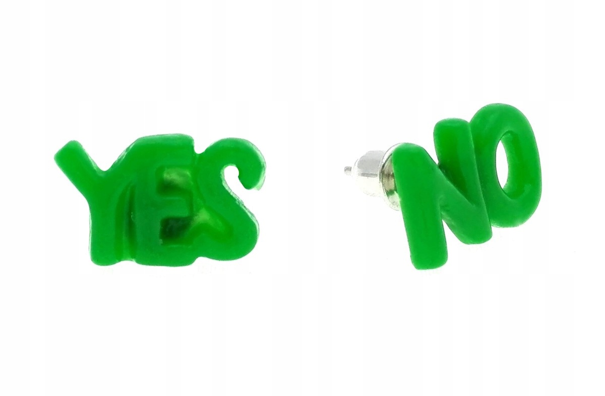 

Kolczyki yes no zielone