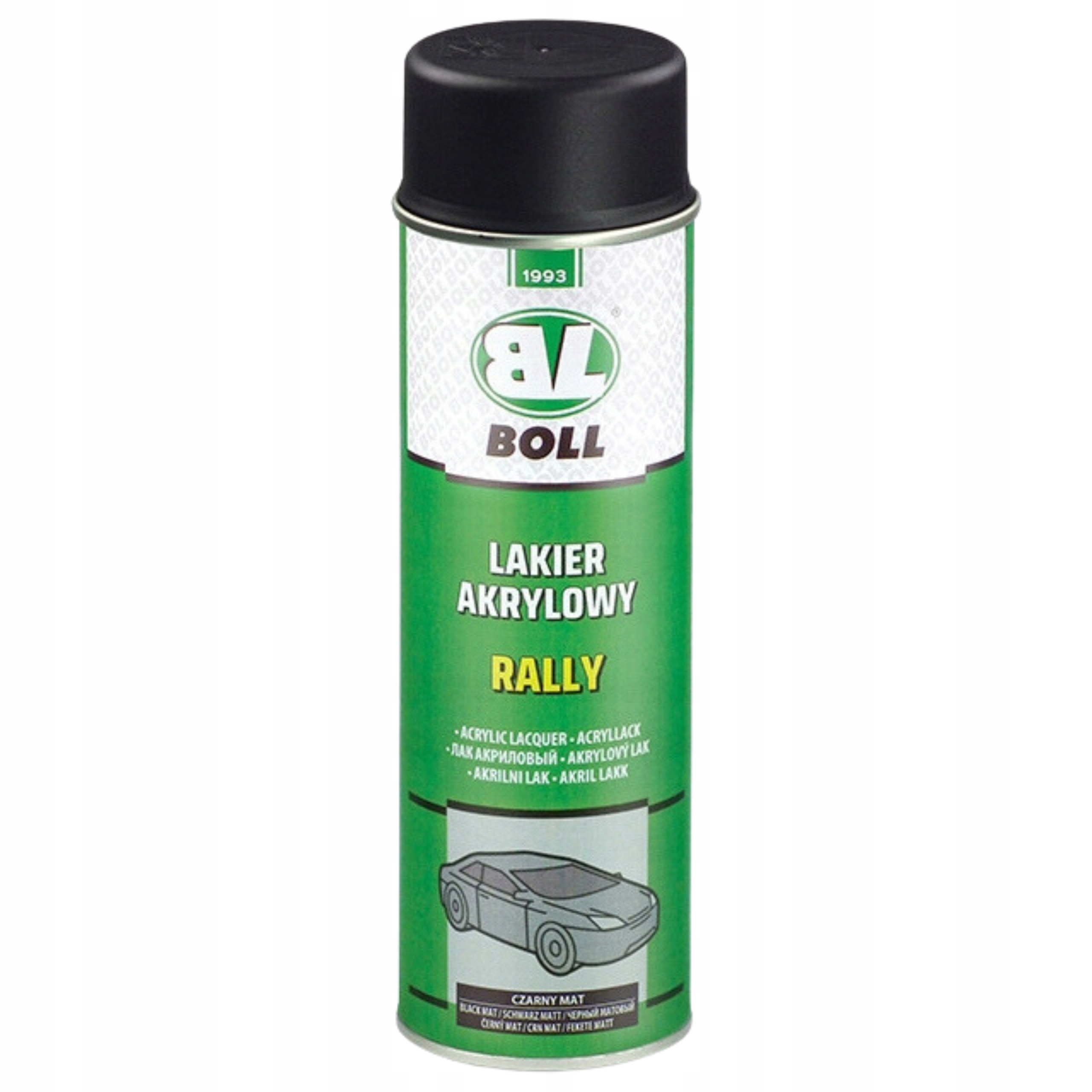 Lakier akrylowy plastiku BOLL czarny mat spray