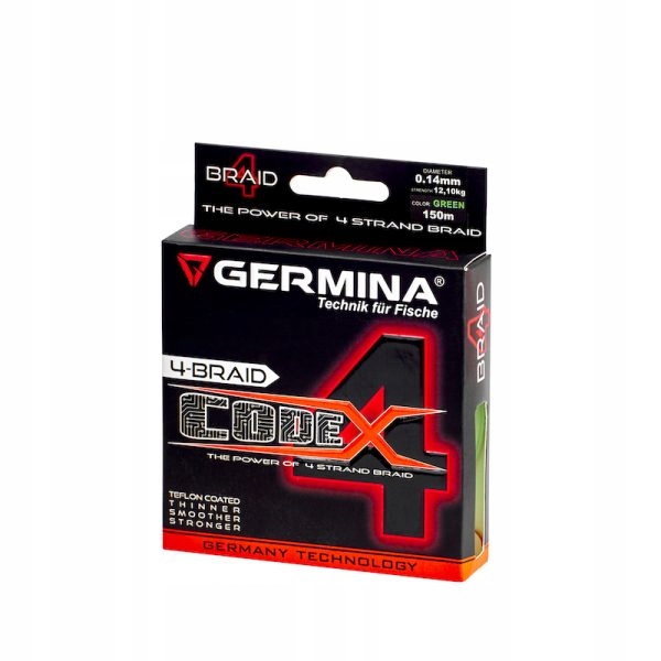 Plecionka Germina Code 4 sploty 0,18mm 150m Green