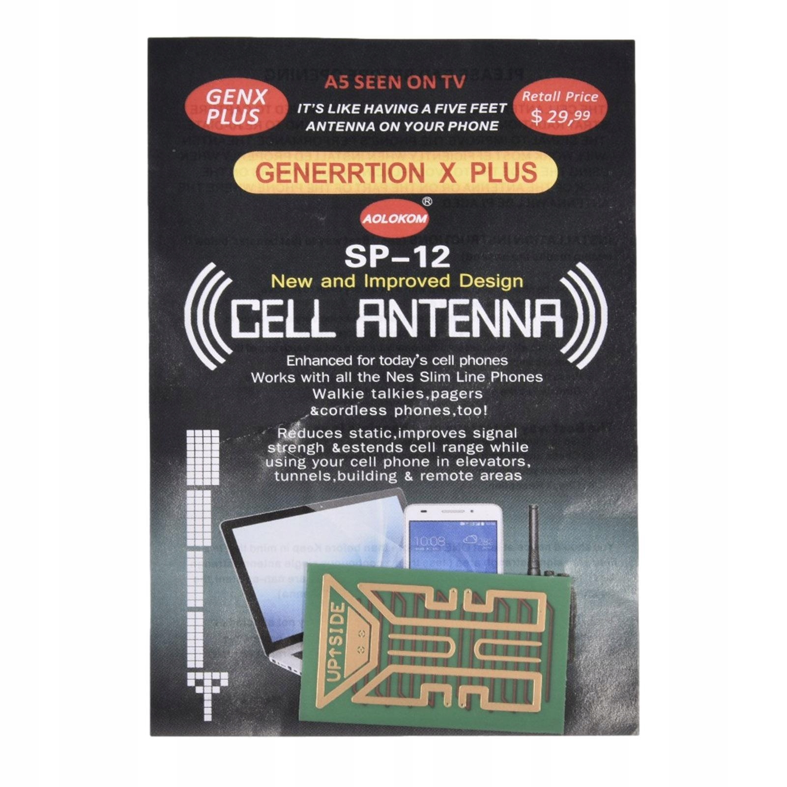 10SZT. NAKLEJKI WZMACNIACZ ANTENOWY TELEFONU