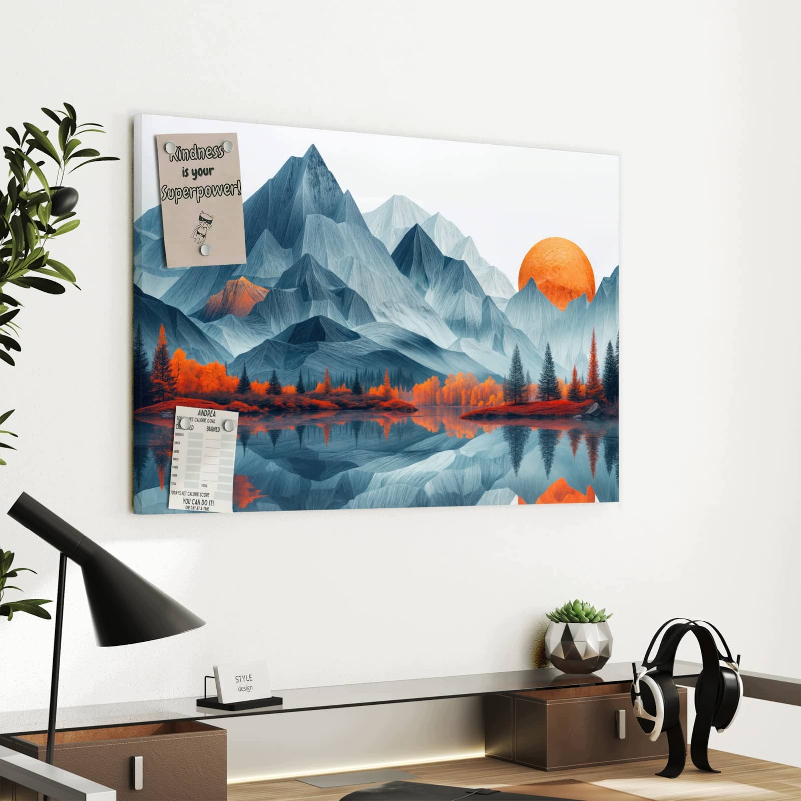 Magnetická tabule Hory S Odraz 60 × 40 cm