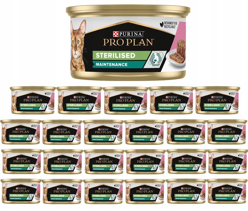 Levně Purina Pro Plan Sterilised Vlhká paštika s lososem a tuňákem 24x85 g