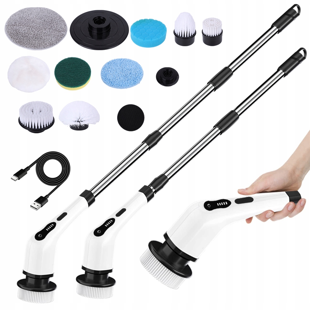 Levně Elektrický Rotační Kartáč Spin Scrubber Pro Čištění, Sada