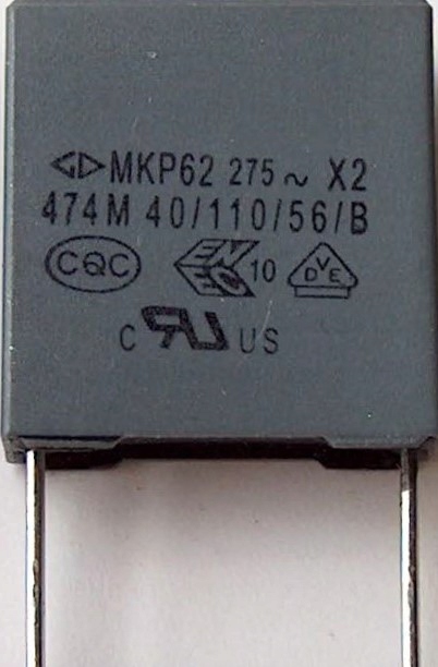 

Kondensator 474K 470nF/250V~ MKP62 X2