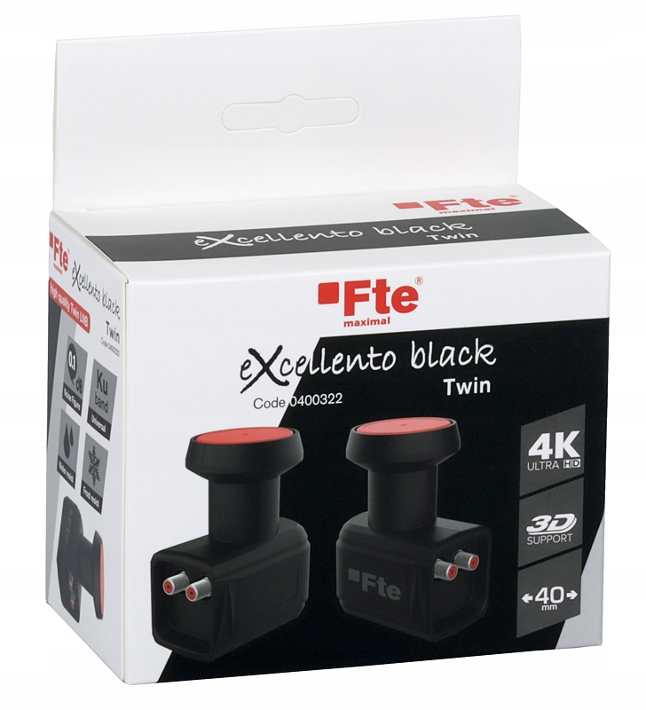 Konwerter satelitarny TWIN Fte eXcellento Black Marka Fte Maximal