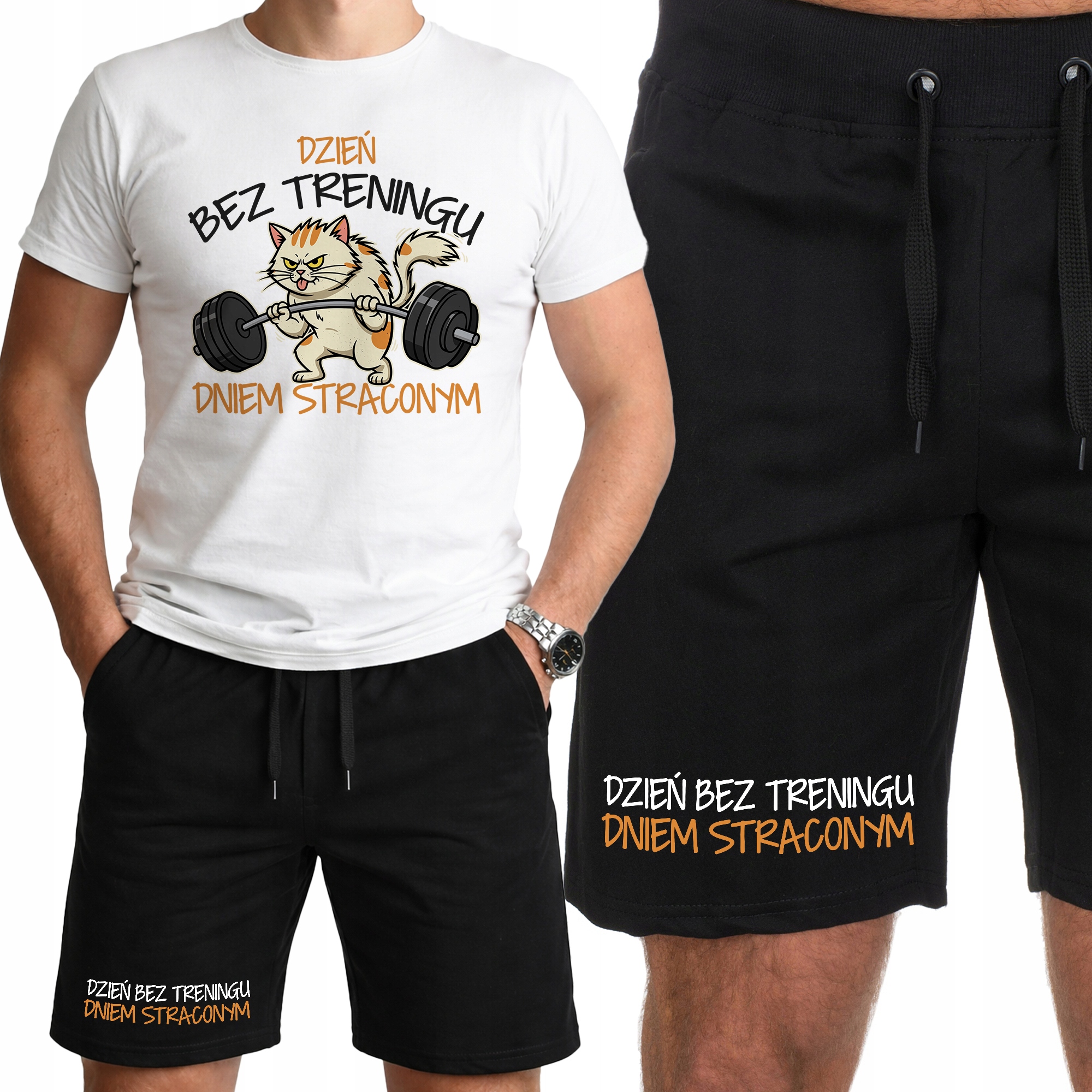 Sportovní komplet Pánský Set Oblečení na Trénink Posilovna Den ztracený XL