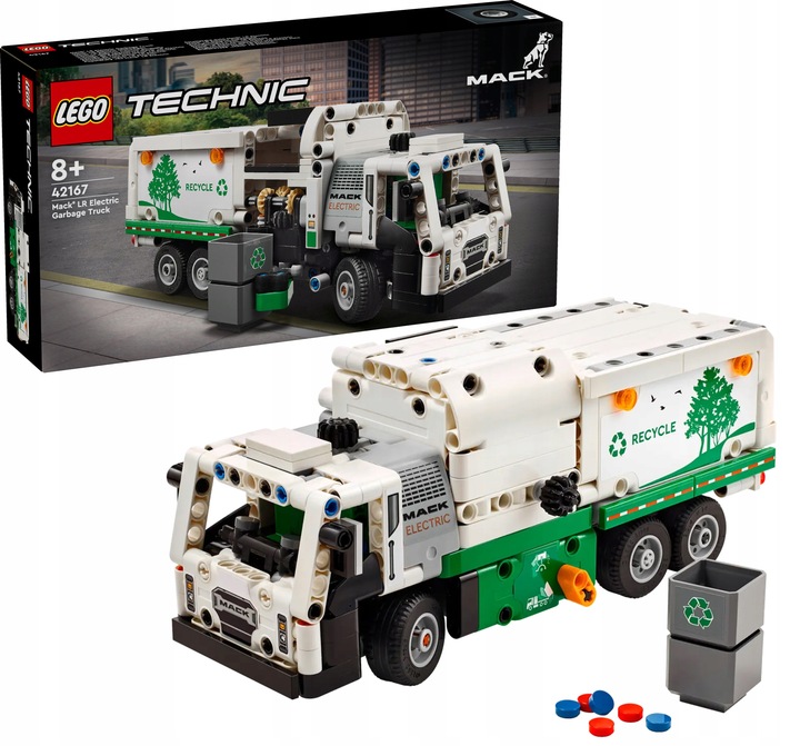 Lego Technick 42167 Śmieciarka Mack Lr Ciężarówka Tir Auto Zabawka Klocki
