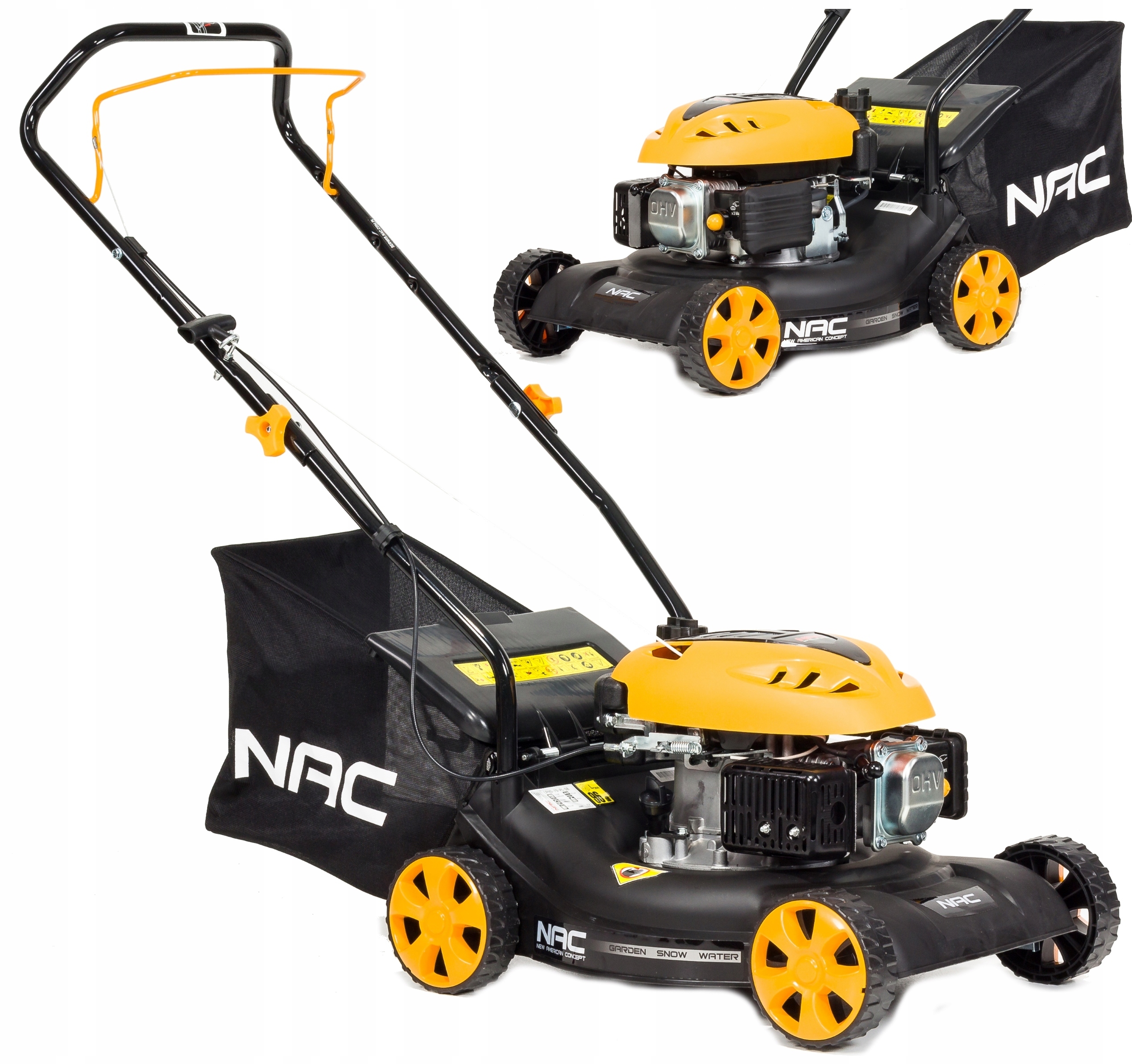 Benzínová Kosačka Nac LP40-79 Bez Pohonu Ľahká Šírka Kosenia 41 CM Kôš 40 L