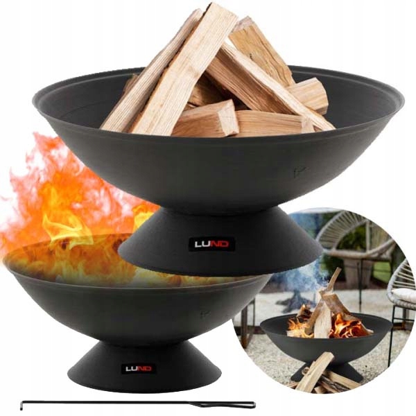 Palenisko Ogrodowe Żeliwne 56 CMCM Do Ogniska Grilla Kociołka Czarne