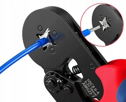 ZACISKARKA KOŃCÓWEK PRASKA 1200 Tulejek KONEKTORÓW Kolor czerwony